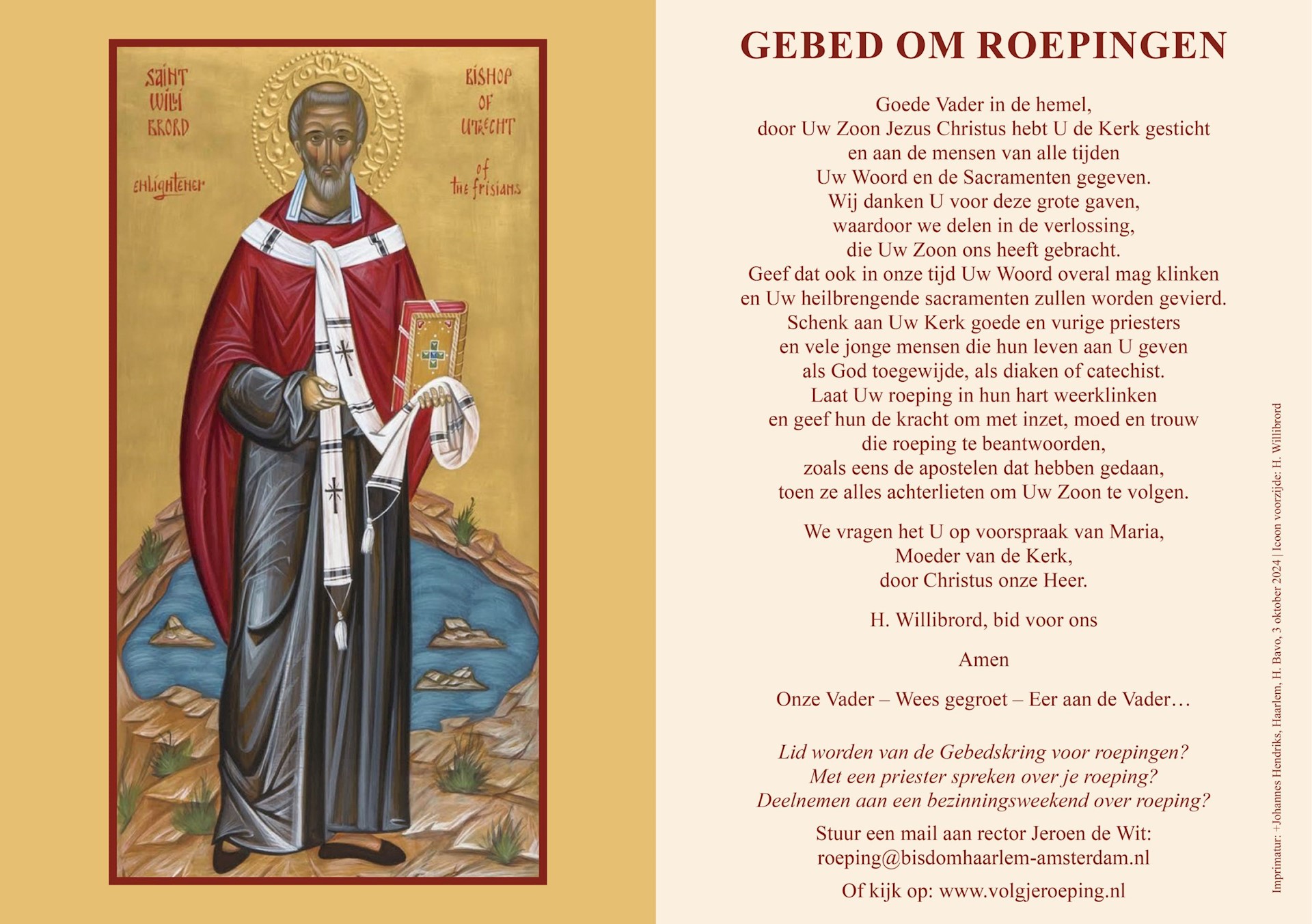 Landelijke gebedsweek voor roepingen